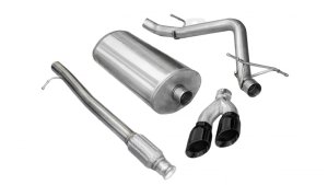 Chevrolet Silverado Performance Exhaust - CORSA Performance - Cat Back Sport - Black - `10-`13